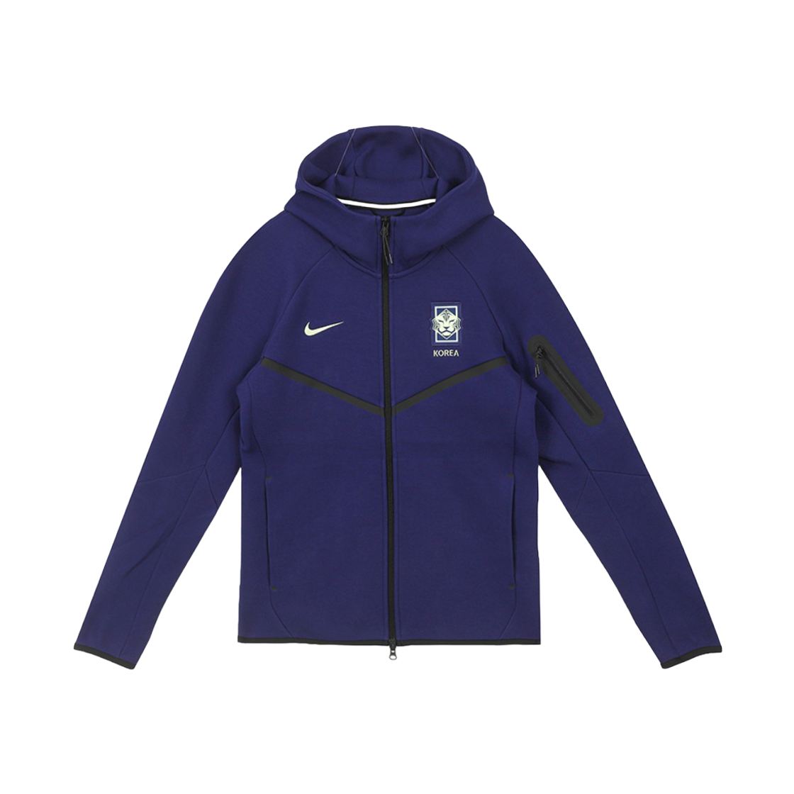 IB5933-512 Nike Korea Tech Fleece Soccer Full-Zip Hoodie Regency Purple Light Liquid Lime (IB5933-512) (Non Marking Ver.)