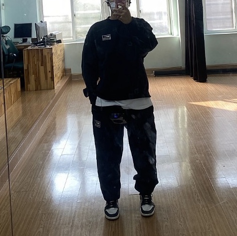 Nike x Stussy Washed Fleece Pants Black (FN5235-010) 착용 스타일