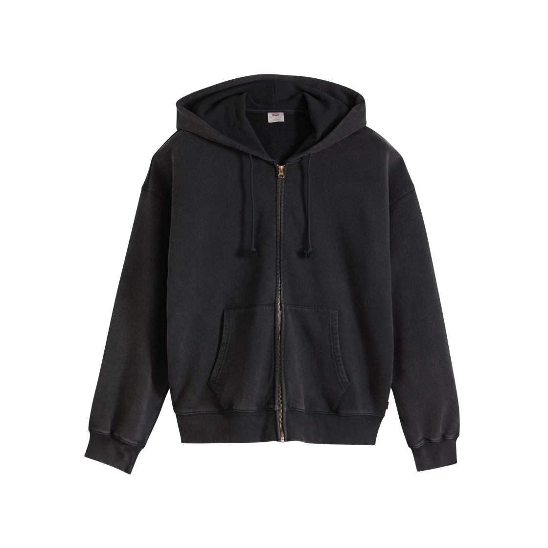 005PJ-0000 Levi's Hayes Boxy Full-zip Sweatshirt Black