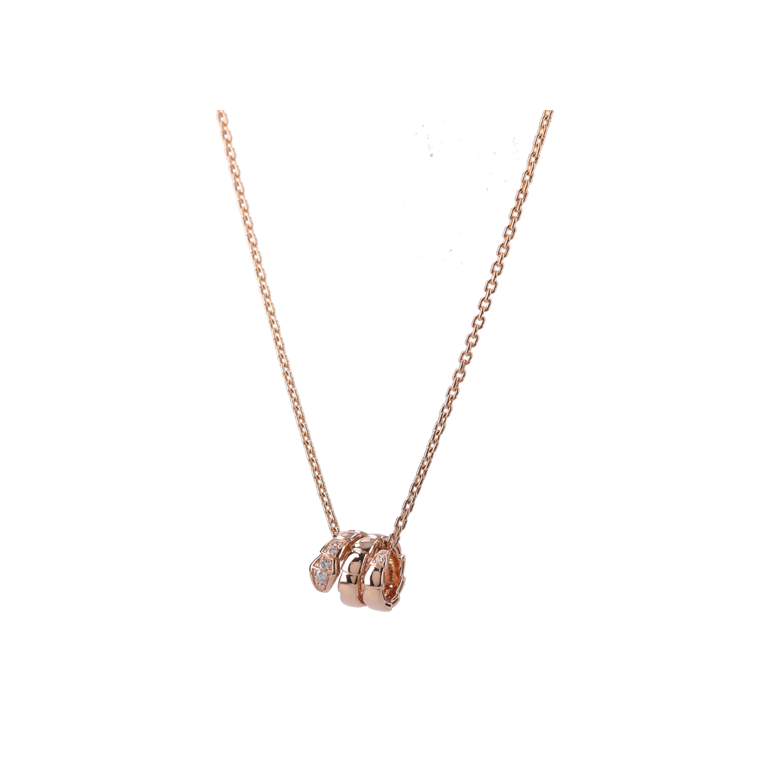 불가리 357794 세르펜티 바이퍼 네크리스 18K 로즈 골드 다이아몬드 파베 세팅(Bulgari Serpenti Viper Necklace in 18K Rose Gold with Diamond Pave Setting)