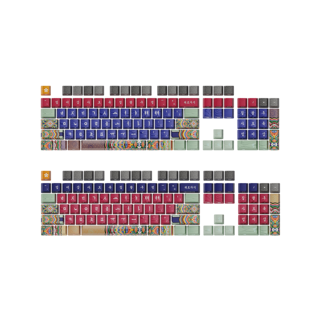 시이닷 교태전 단청 염료승화 한글 PBT 키캡(C.e.dot Gyochaejeon Dancheong Hangul PBT Keycaps)