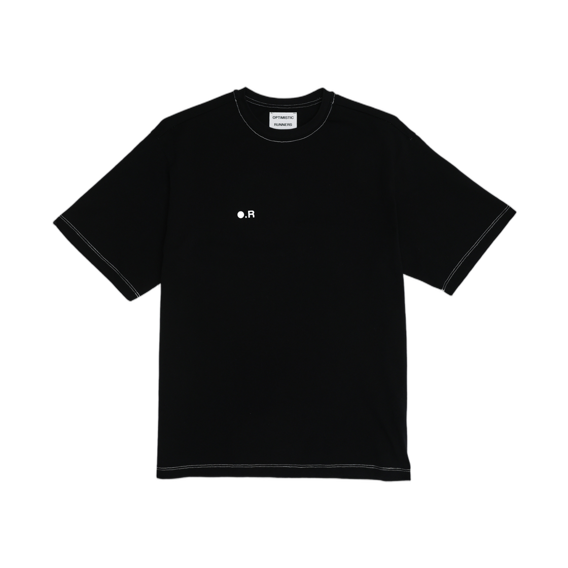옵티미스틱 러너스 코튼 OR 티셔츠 블랙(Optimistic Runners Cotton OR T-Shirt Black) - 1