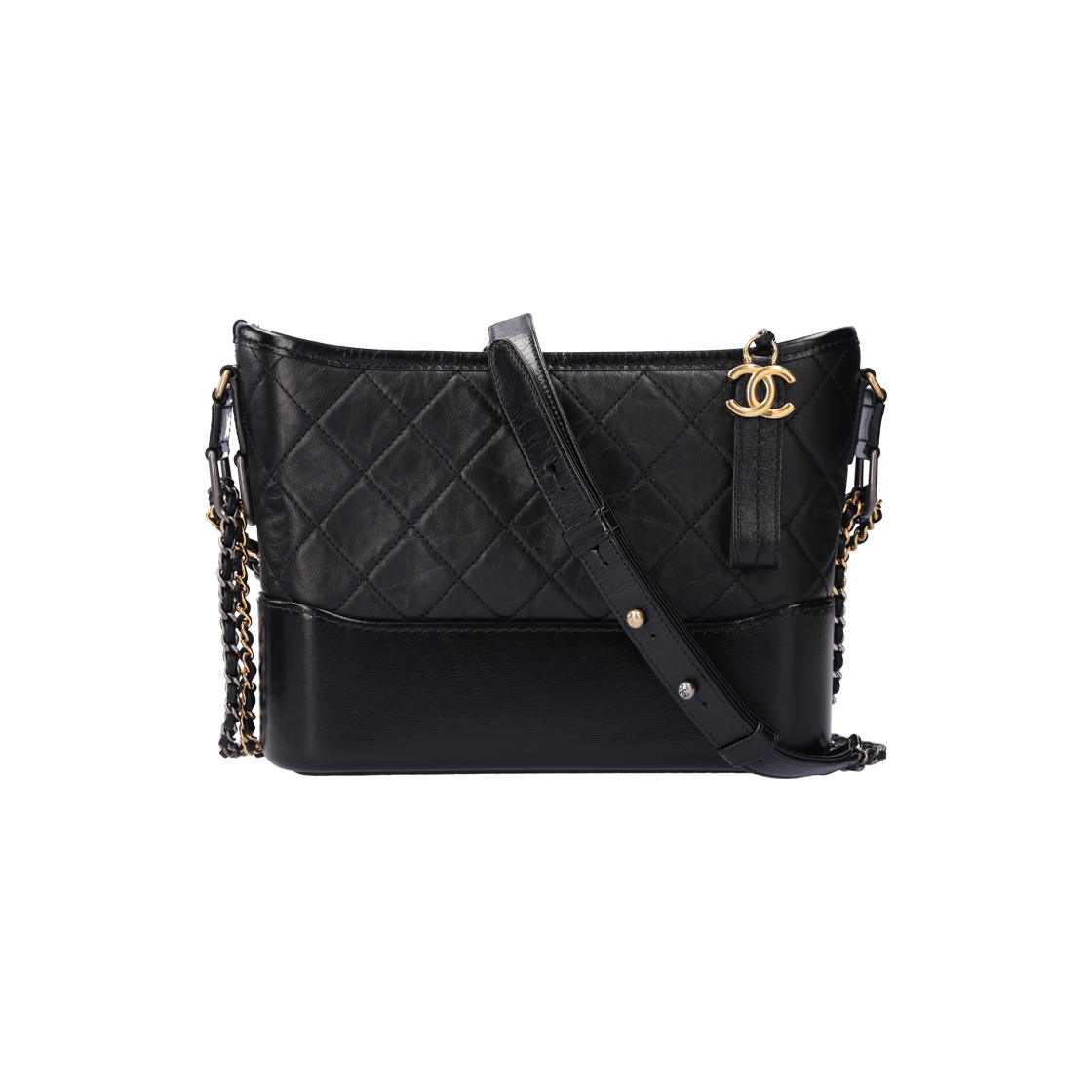 샤넬 AS1582 가브리엘 미디움 호보백 빈티지 카프스킨 블랙(Chanel AS1582 Gabrielle Medium Hobo Bag Vintage Calfskin Black)