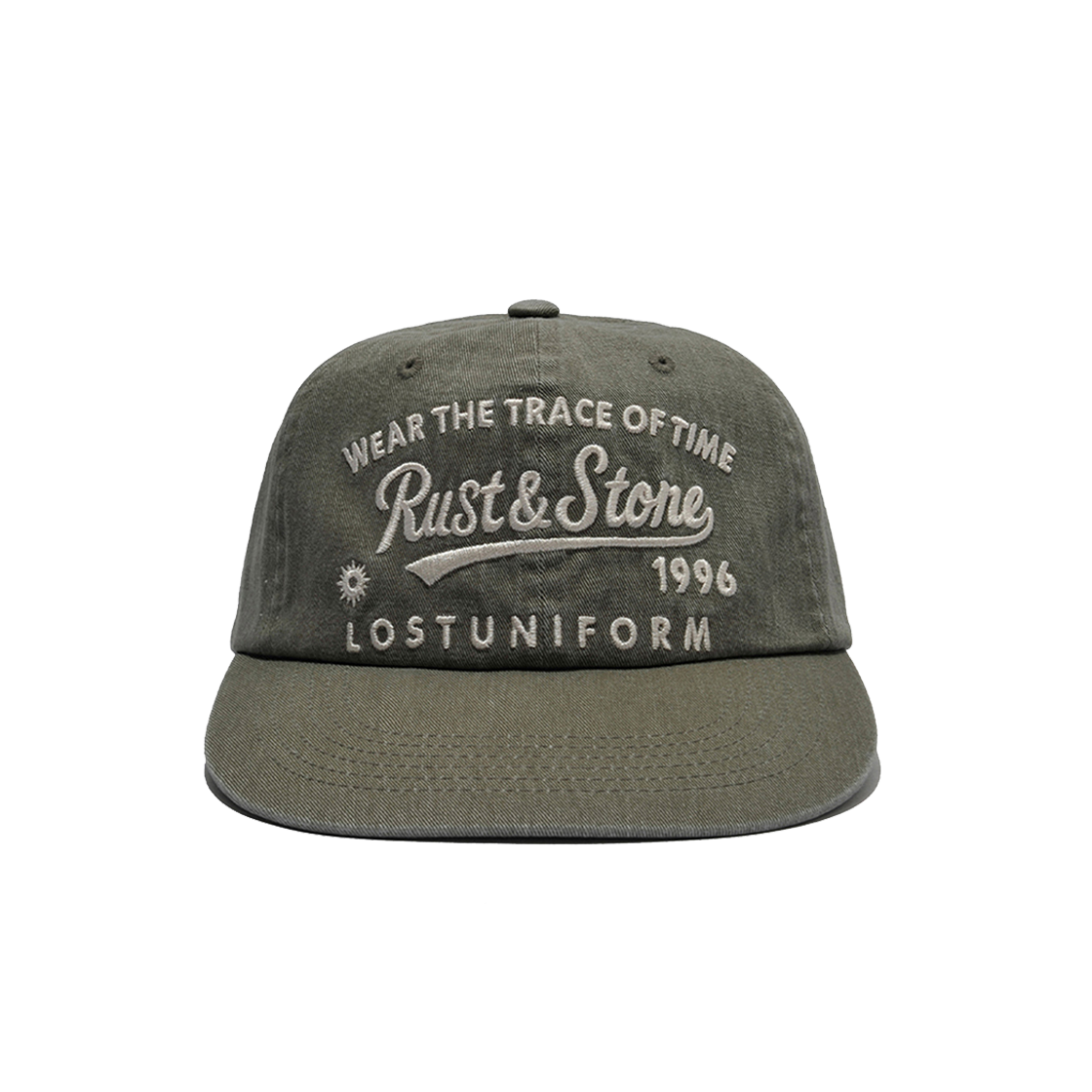 러스트앤스톤 타임 트레이스 볼캡 카키(Rust And Stone Time Trace Ball Khaki)