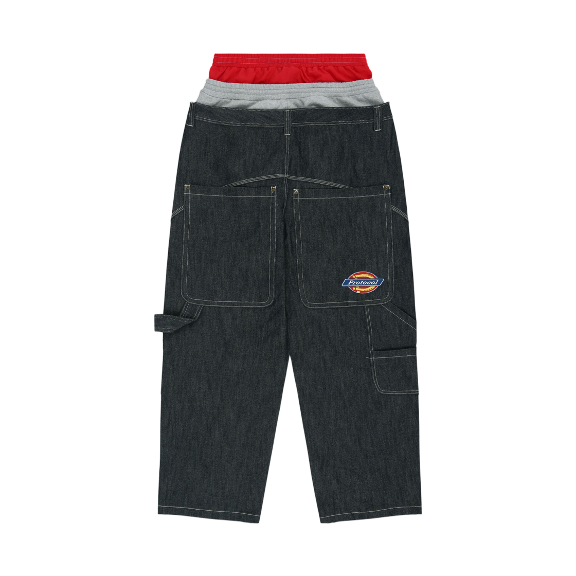 프로토콜 인덱스 3 레이어드 데님 팬츠 인디고 블루(Protocol Index 3 Layered Denim Pants Indigo Blue) - 2