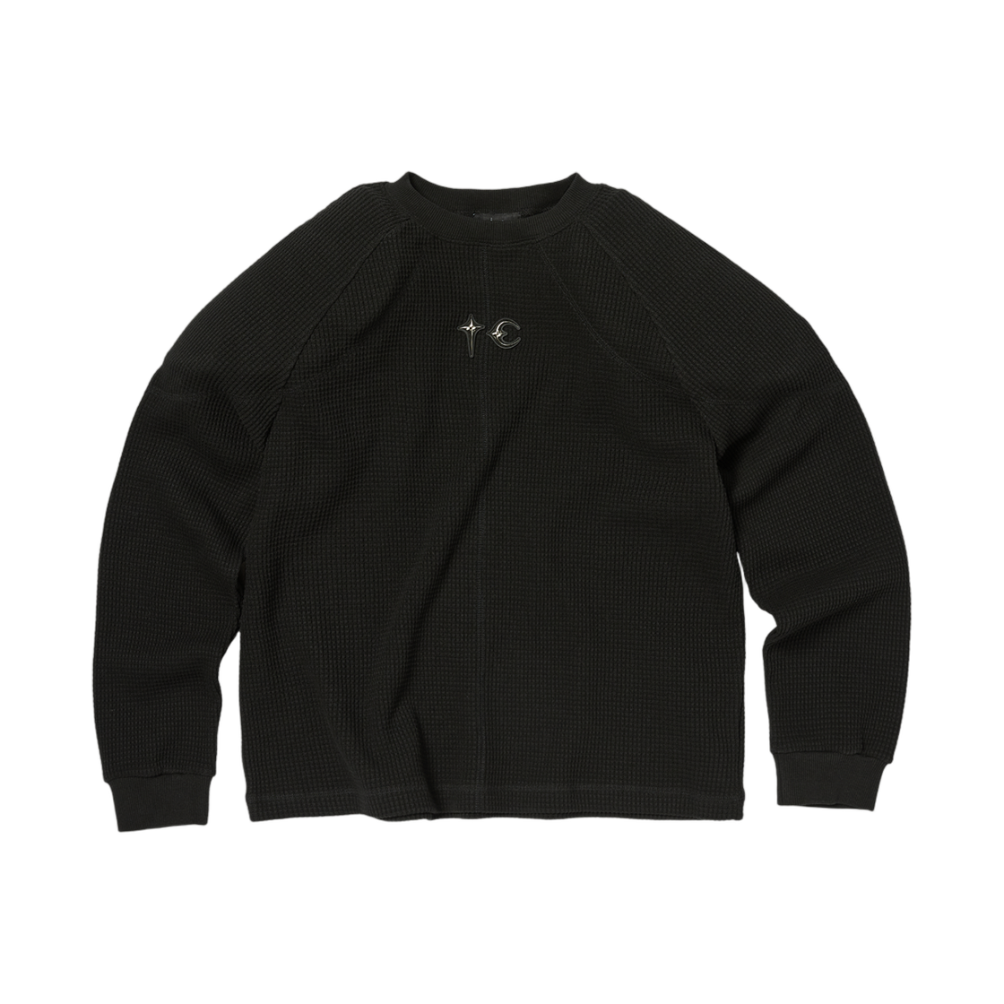 떠그 클럽 벌크 숄더 와플 롱 슬리브 블랙(Thug Club Bulk Shoulder Waffle Long Sleeve Black) - 1