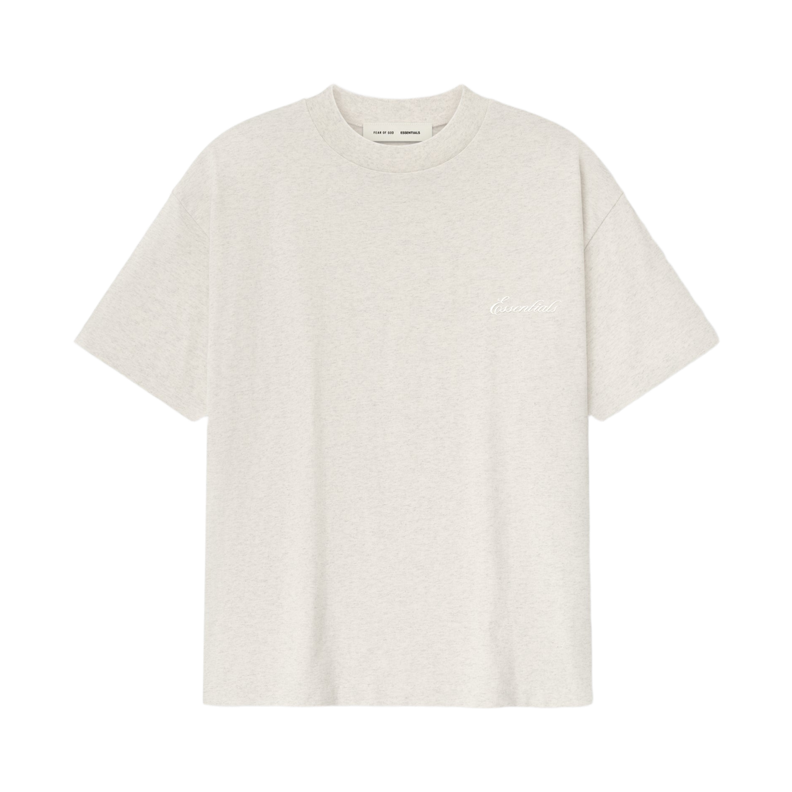 - Essentials Signature Classic T-Shirt Oatmeal Heather - 25FW