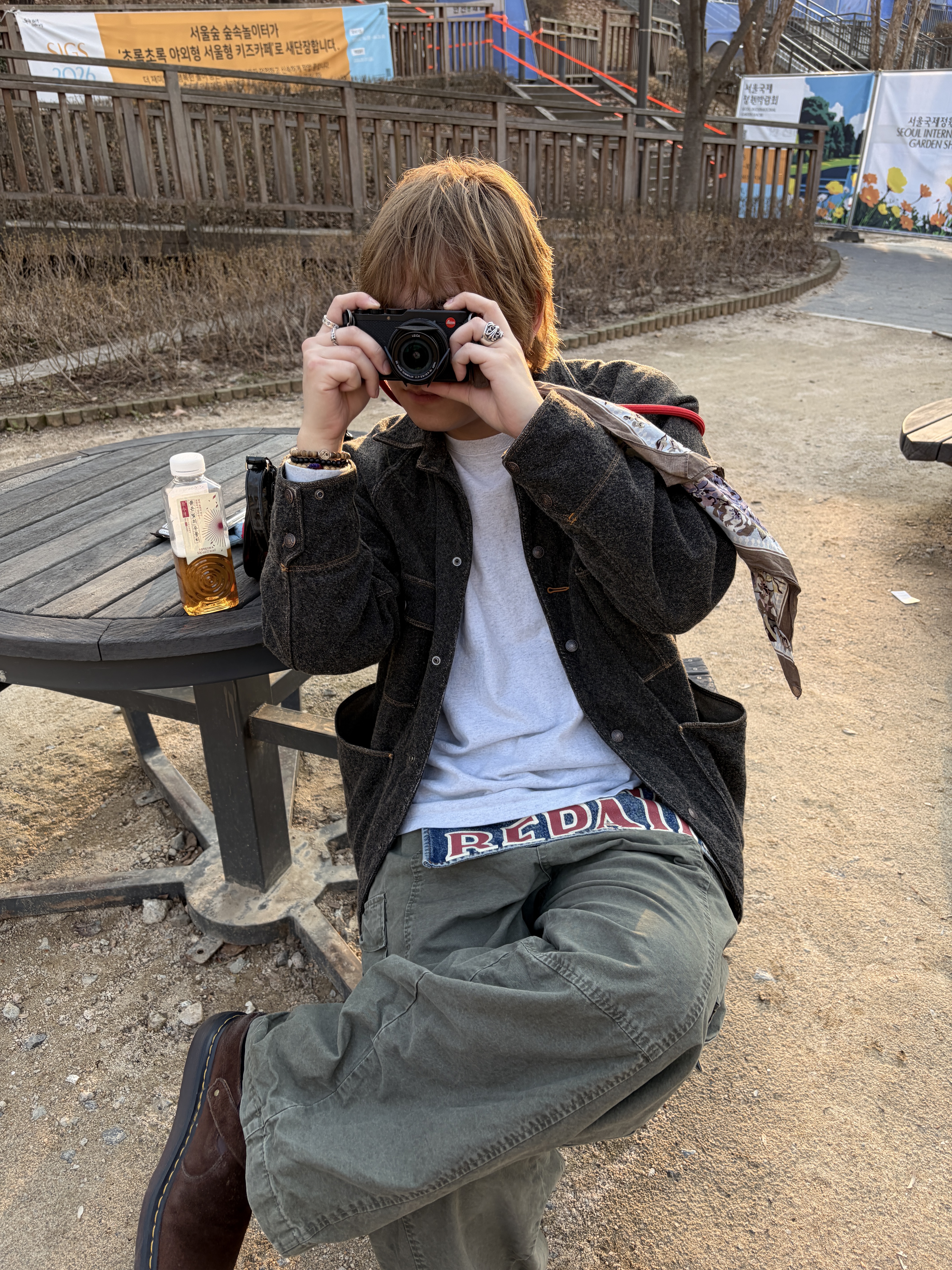 Kapital Twill Aged Wool Cactus Coverall Faded Charcoal, Kapital 13 oz. Denim Damaged Denim Repairspt Short Ad Apron Indigo (Processing) 착용 스타일