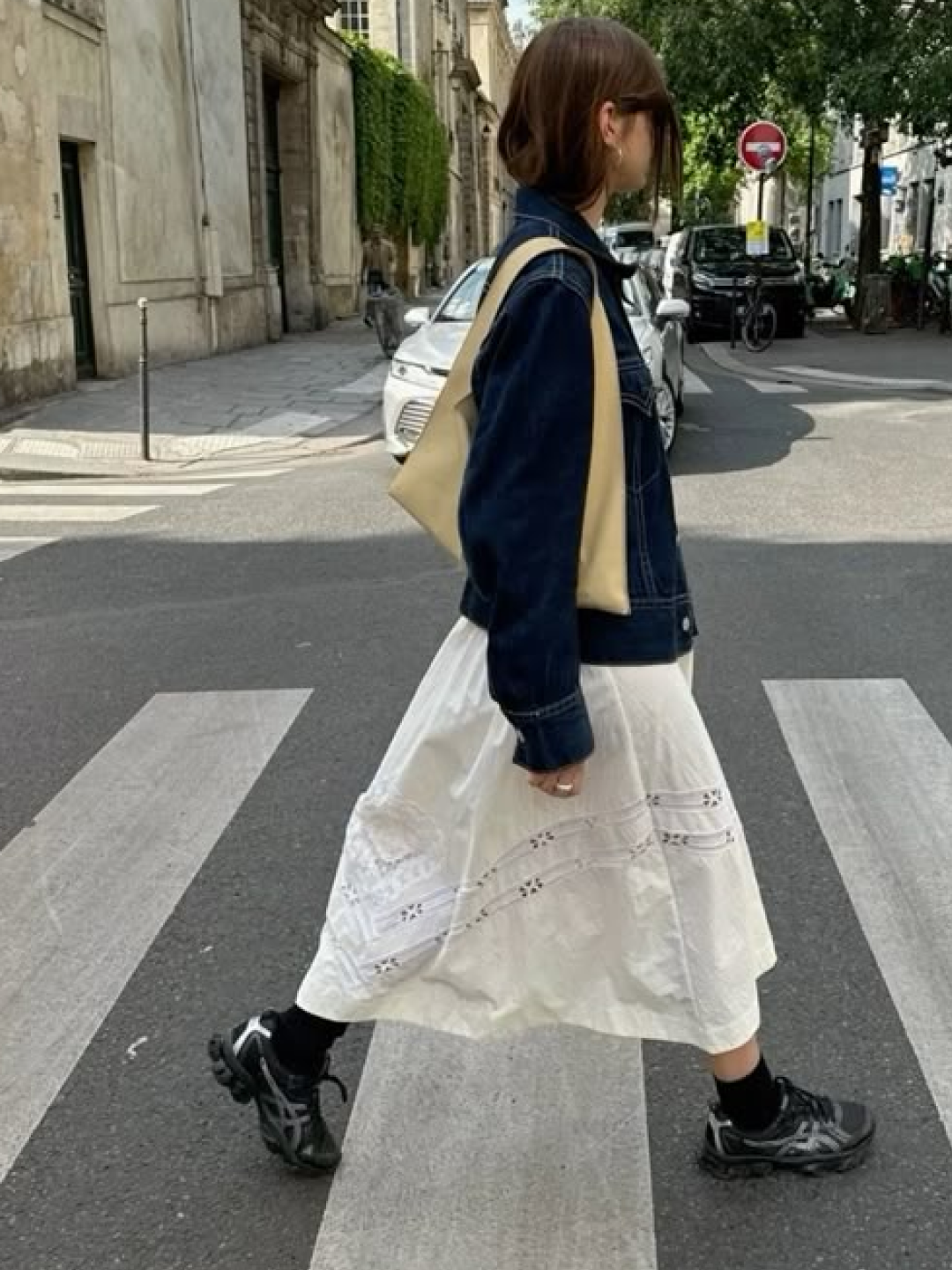 Asics UB6-S GT-2160 Mantle Green Grape, Asics Gel-NYC Cream 착용 스타일 - 4