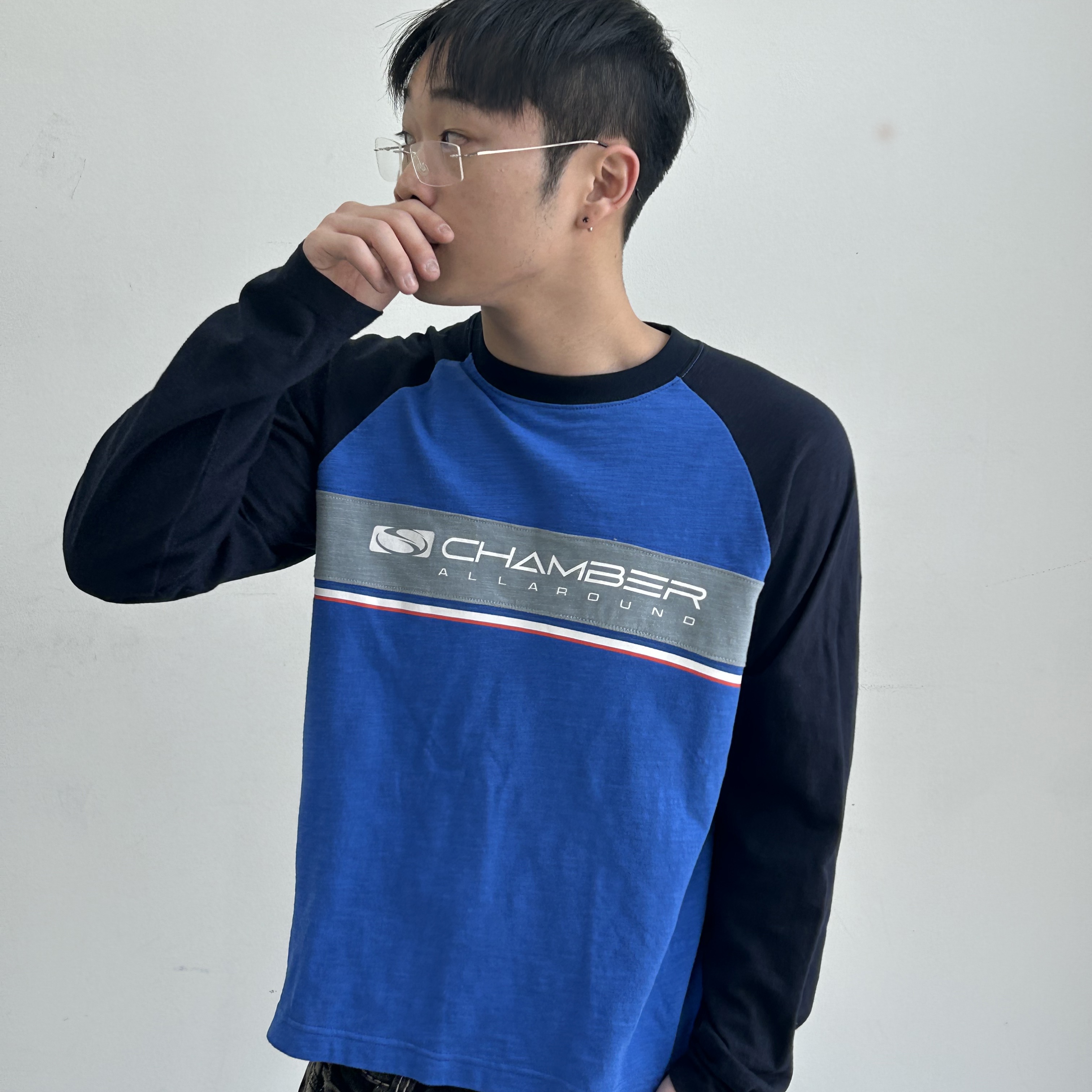 SPORT CHAMBER SC Node T-shirt BLUE 착용 스타일 - 4