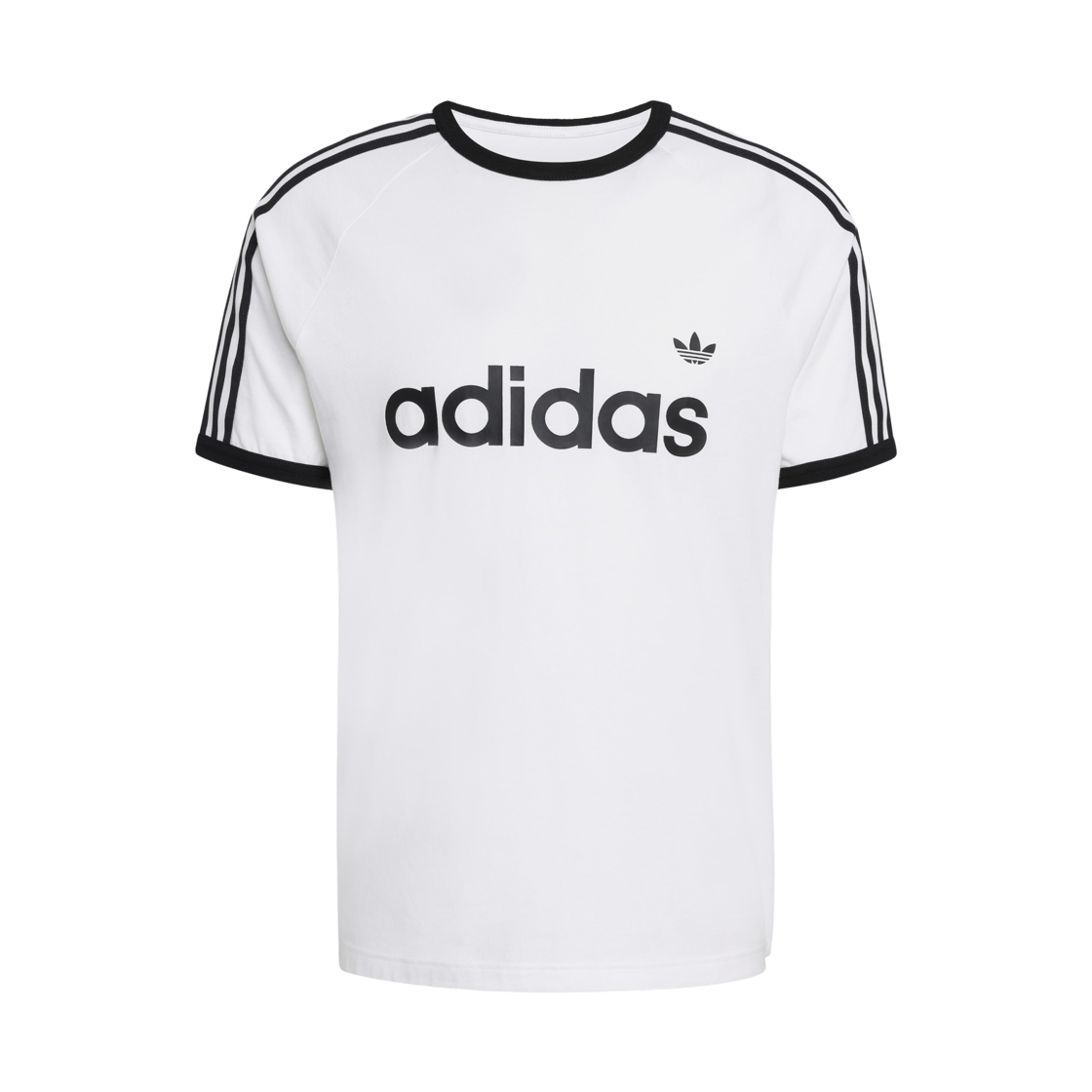 KF0418 Adidas 3-Stripes Slim Ringer T-Shirt White - KR Sizing