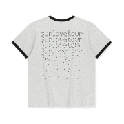 [더블적립] sunlovetour Dots Ringer Tee Heather Grey