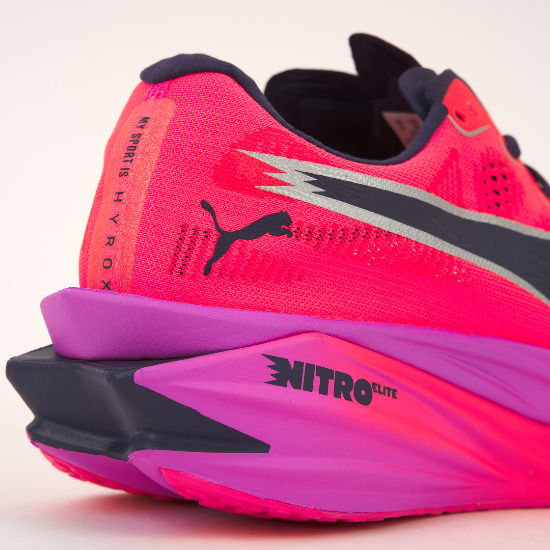 (W) 푸마 x 하이록스 디비에이트 나이트로 엘리트 4 퓨어 핑크 일렉트릭 오키드((W) Puma x Hyrox Deviate Nitro Elite 4 Pure Pink Electric Orchid) - 8