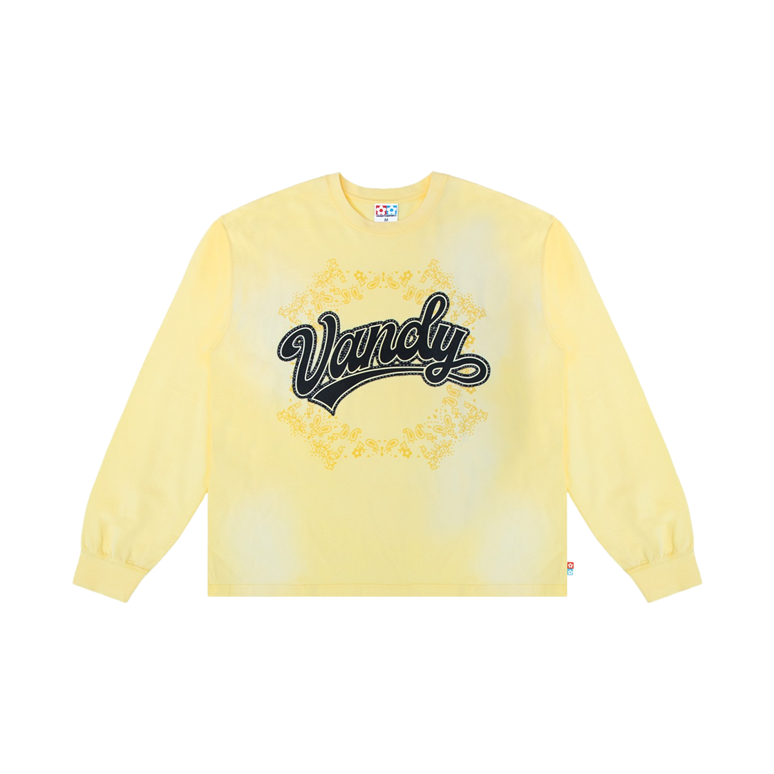 반디 더 핑크 스터드 로고 페이즐리 워시드 옐로우(Vandy The Pink Stud Logo Paisley Washed Yellow)