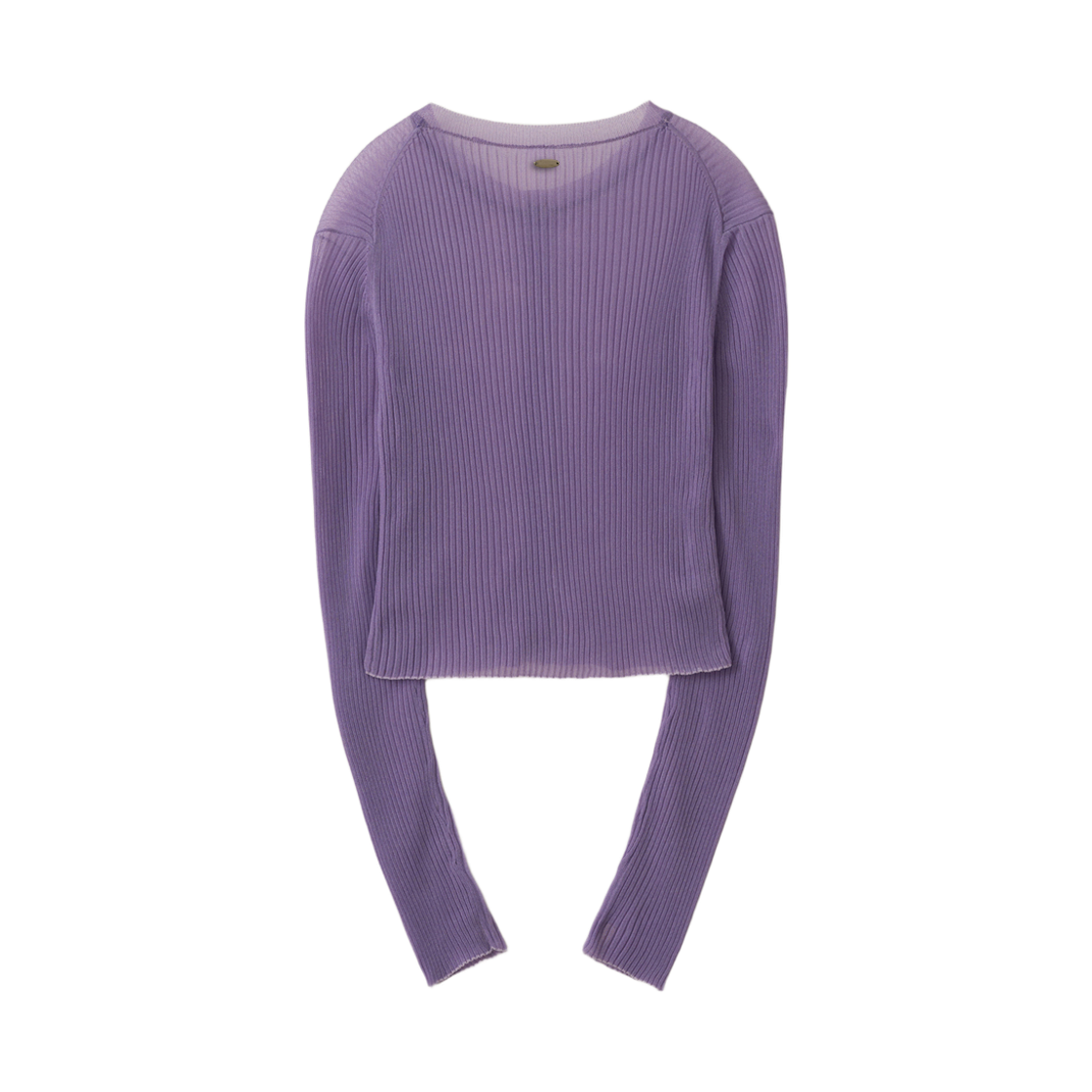 뮈르뮈르 유센 글로시 시어 니트 가디건 퍼플(Murmure Yusen Glossy Sheer Knit Cardigan Purple) - 2