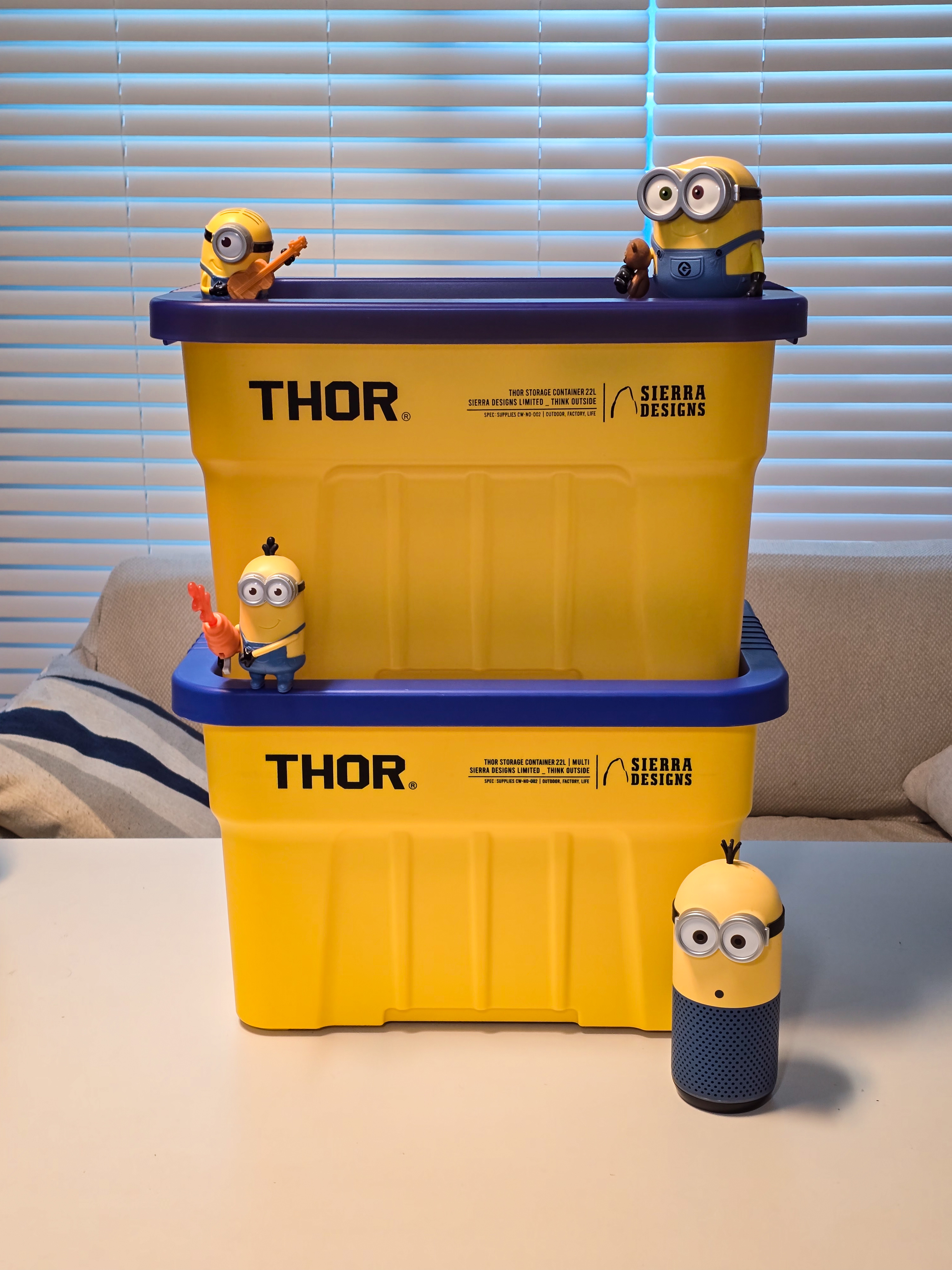 SIERRA DESIGNS GRAND MOTHERSHIP LT THOR Box 22L Clear Multi, SIERRA DESIGNS X THOR STORAGE BOX 22L LIGHT GREY 착용 스타일 - 5