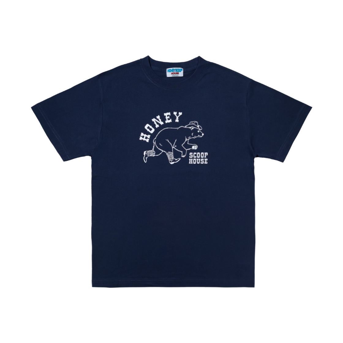 허니스쿱하우스 웨스턴 베어 티 인디고(Honey Scoop House Western Bear Tee Indigo) - 1
