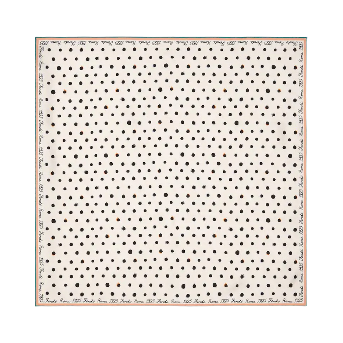 (W) 펜디 도트 실크 스카프 화이트((W) Fendi Dots Silk Scarf White) - 1