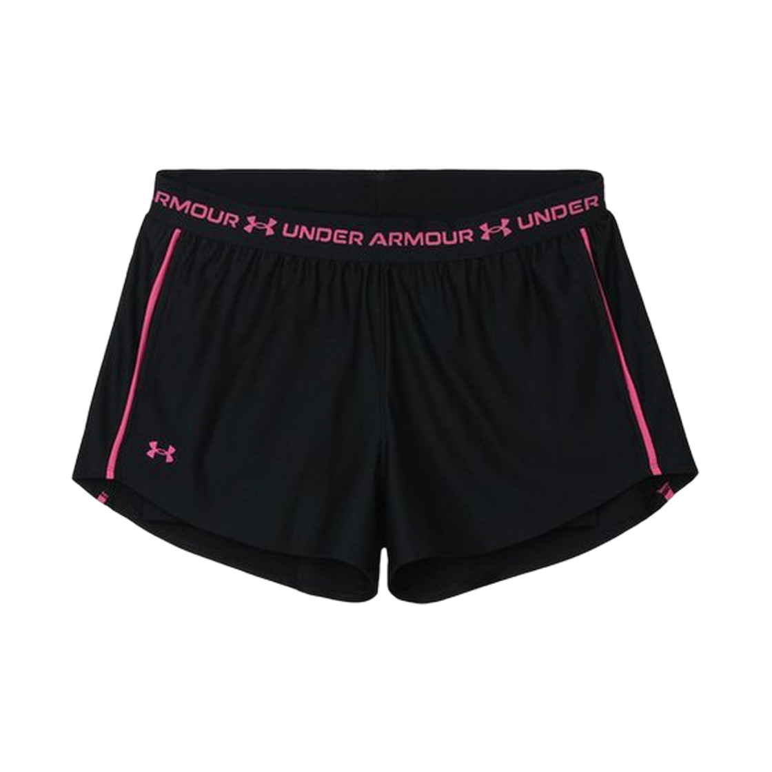1389895-002 (W) Under Armour Tech Play Up 2-in-1 Shorts Black Super Pink