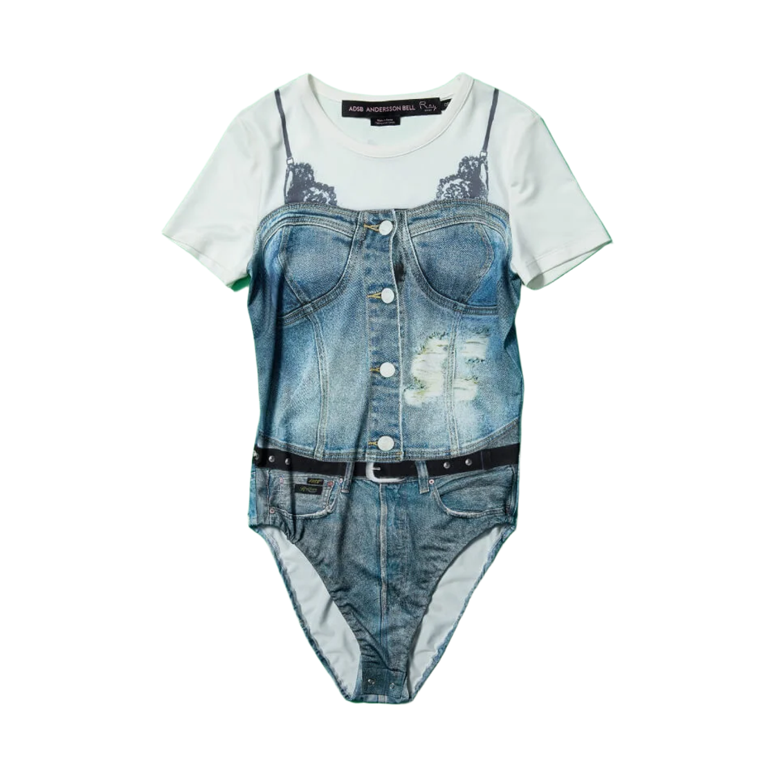 (W) 앤더슨벨 x 레이 빔즈 바디수트 티셔츠 멀티컬러((W) Andersson Bell x Ray Beams Body Suit T-Shirt Multicolor) - 1