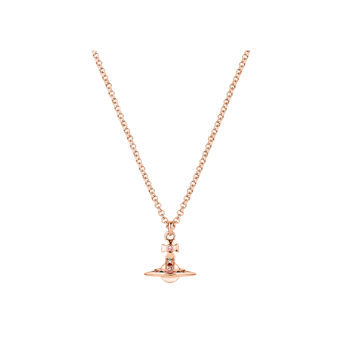 63020098 G002 [20% 쿠폰] Vivienne Westwood New Petite Orb Pendant Pink Gold