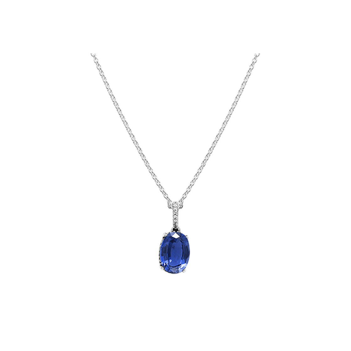 390055C01 [20% 쿠폰] (W) Pandora Sparkling Statement Halo Pendent Necklace Sterling Silver Blue