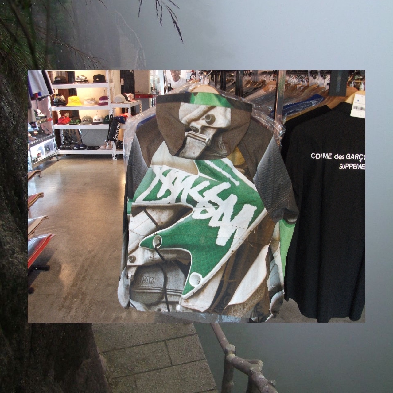 Supreme Military Camp Cap Green Camo - 25FW, Stussy Beach Shell Baja Print Multi 착용 스타일 - 4