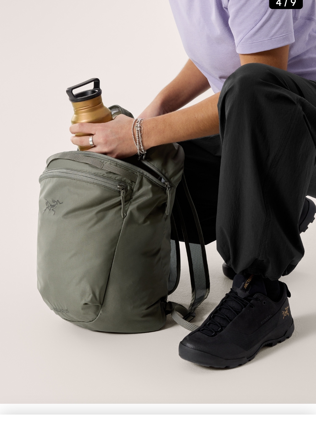 Arc'teryx Heliad 15 Backpack Black, Arc'teryx Heliad 15 Backpack Mantis 착용 스타일 - 6
