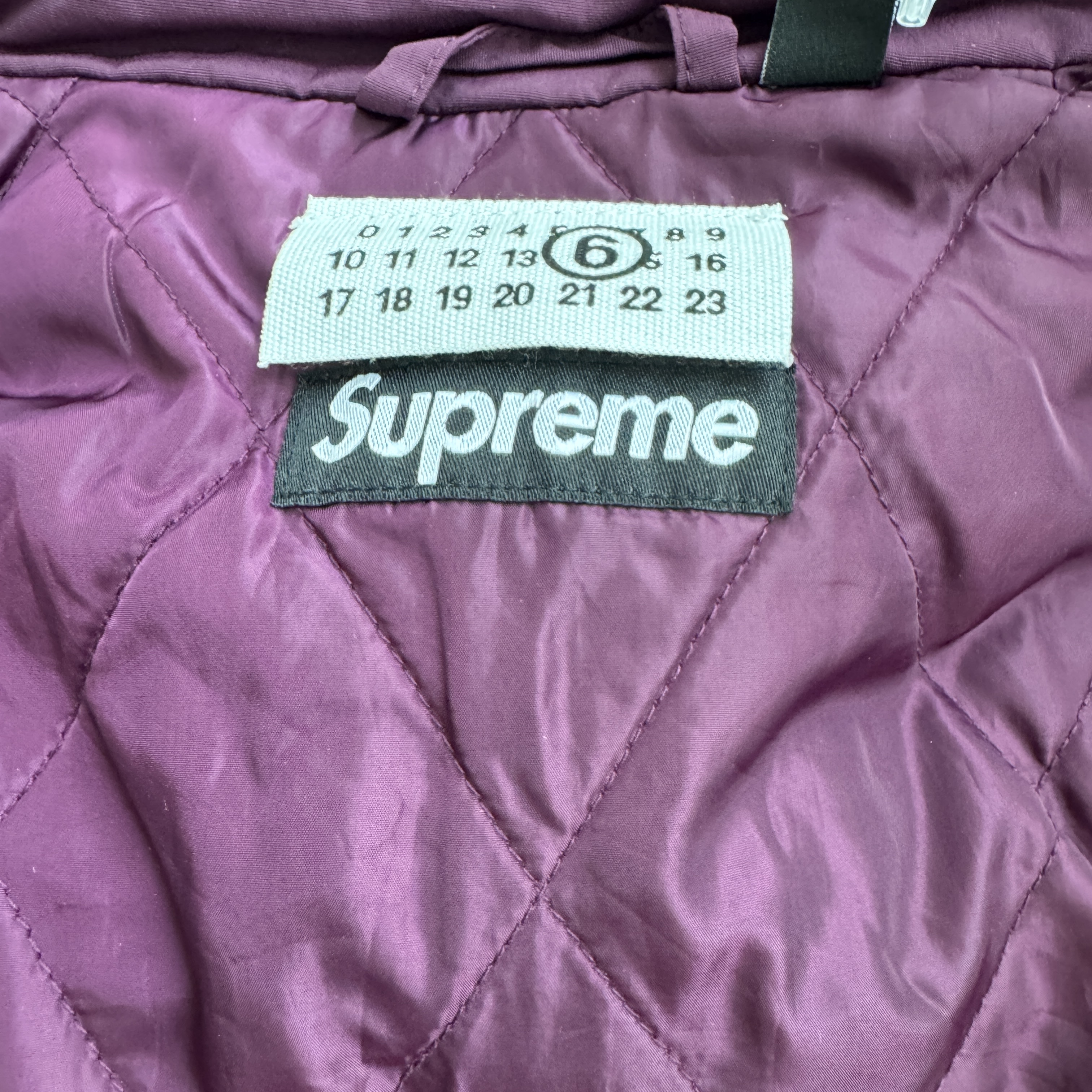 Supreme x MM6 Maison Margiela Split Stadium Jacket Navy - 26SS 착용 스타일 - 8