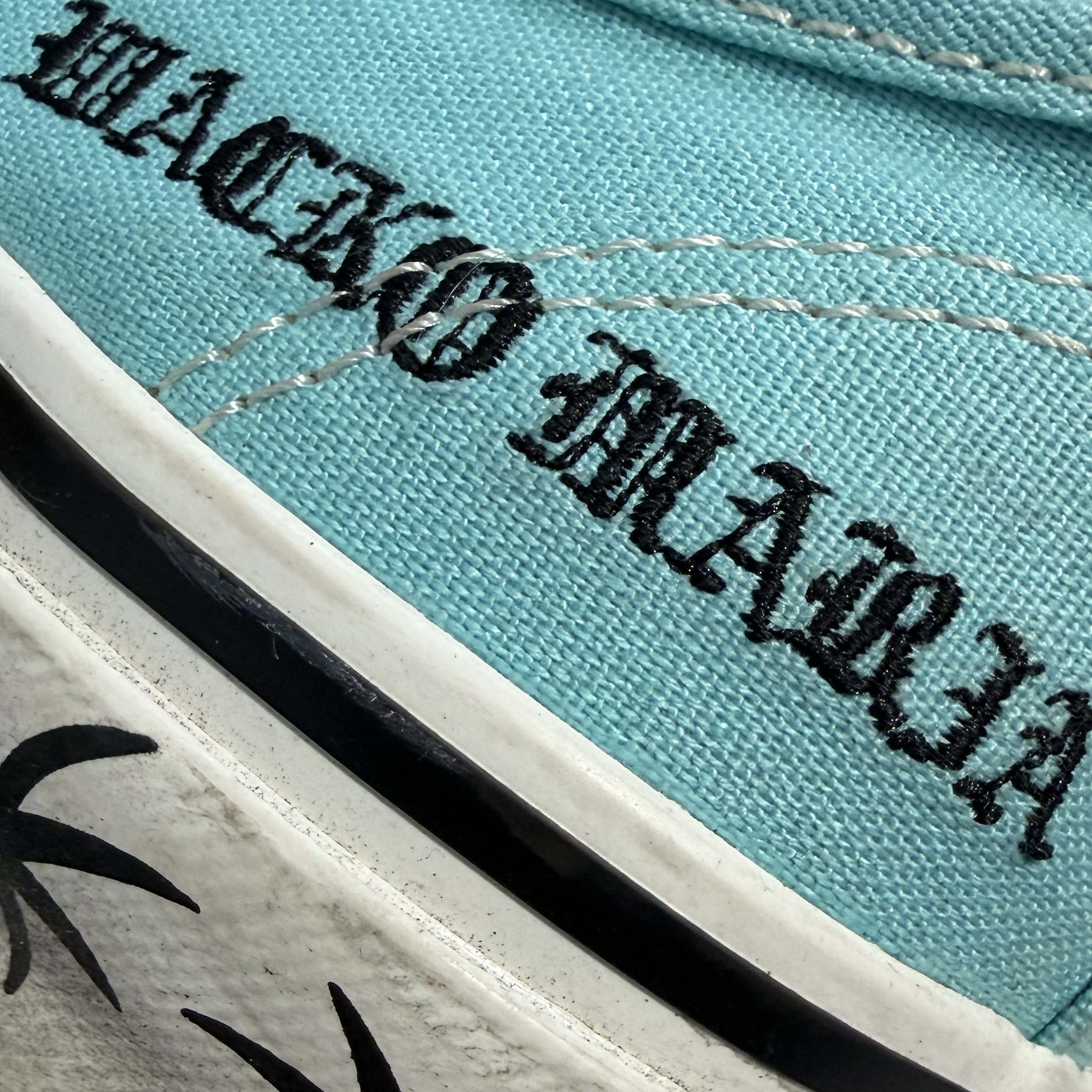 Vans X Wacko Maria Authentic Lx 44 Checkerboard Blue 착용 스타일 - 2