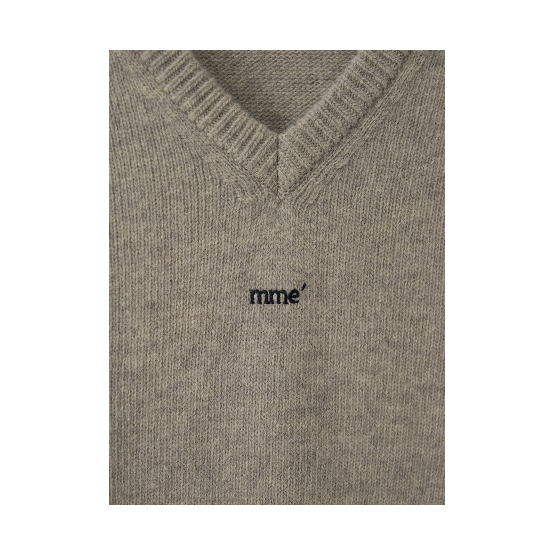 뮈르뮈르 베른 홀가먼트 브이 울 니트 그레이(Murmure Bern Wholegarment V-neck Wool Knit Grey) - 2
