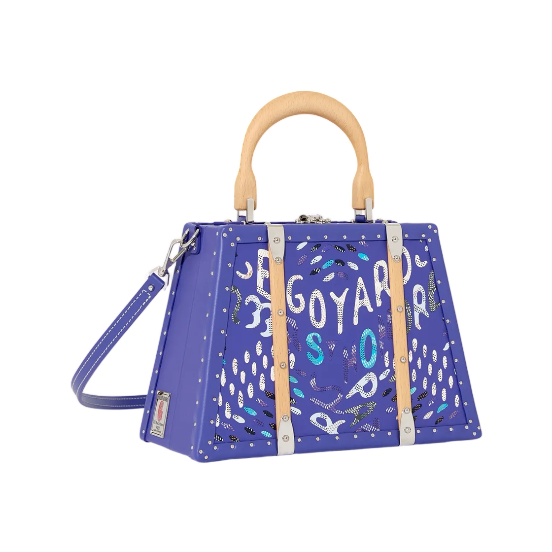고야드 사이공 미니 트렁크 백 마케트리 블루베리 퍼플(Goyard Saigon Mini Trunk Bag Marquetry Blueberry Purple) - 1