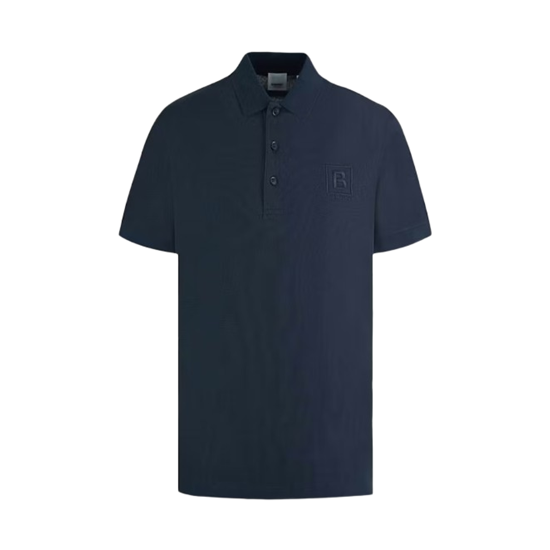 8052652 Burberry Letter Graphic Cotton Pique Polo Navy
