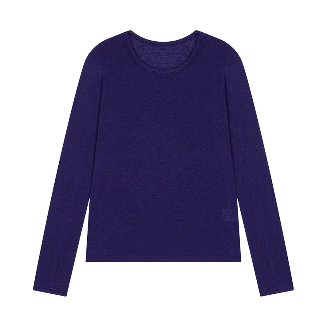 00032 Murmure Viar Tencel Wool Long Sleeve T-shirt Purpleblue