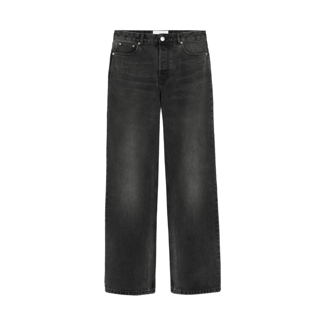 아미 블랙 코튼 라지 핏 진 유즈드 그레이(AMI Black Cotton Large Fit Jeans Used Grey) - 1