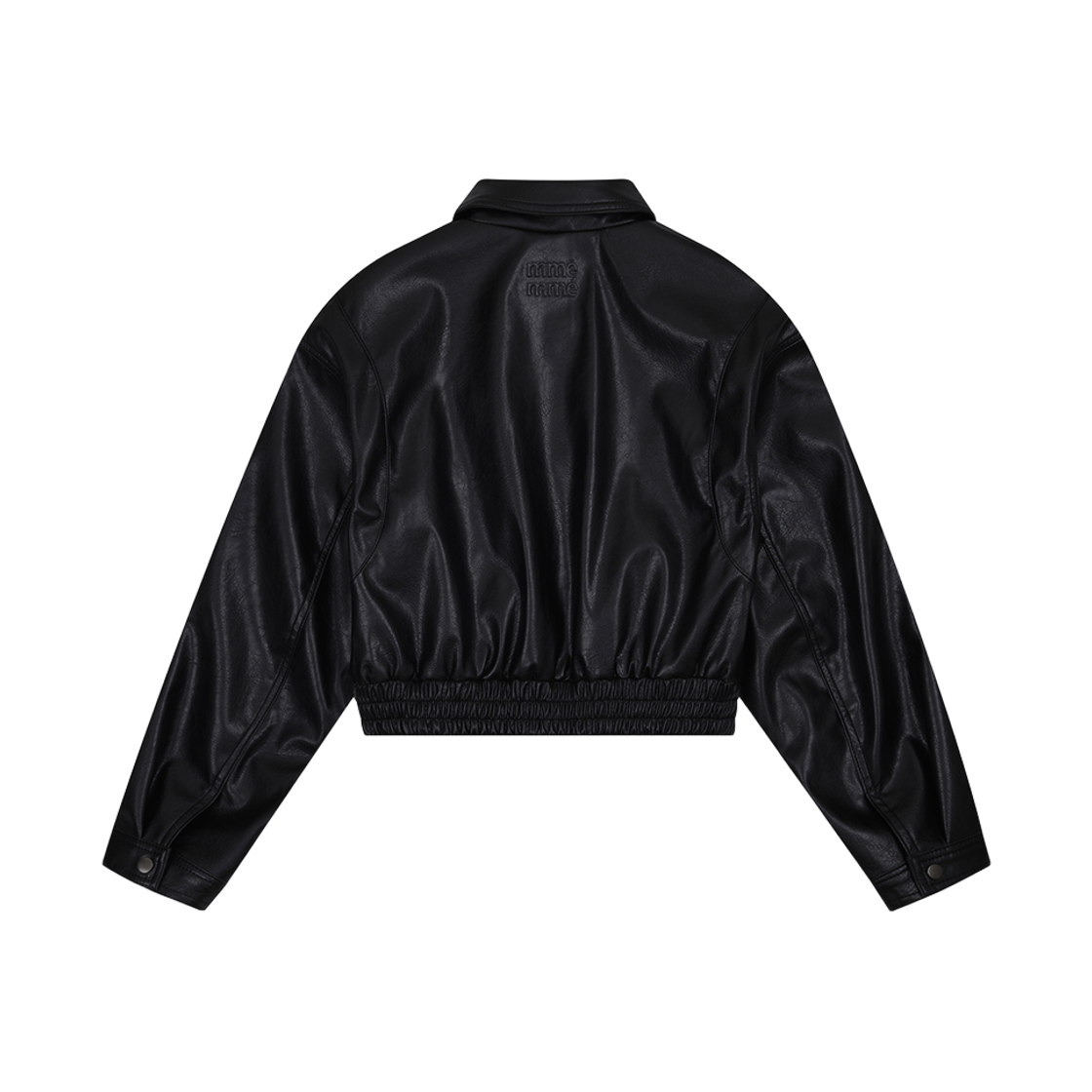 뮈르뮈르 리쎄 PU레더 블루종 블랙(Murmure Lisse PU Leather Blouson Black) - 3