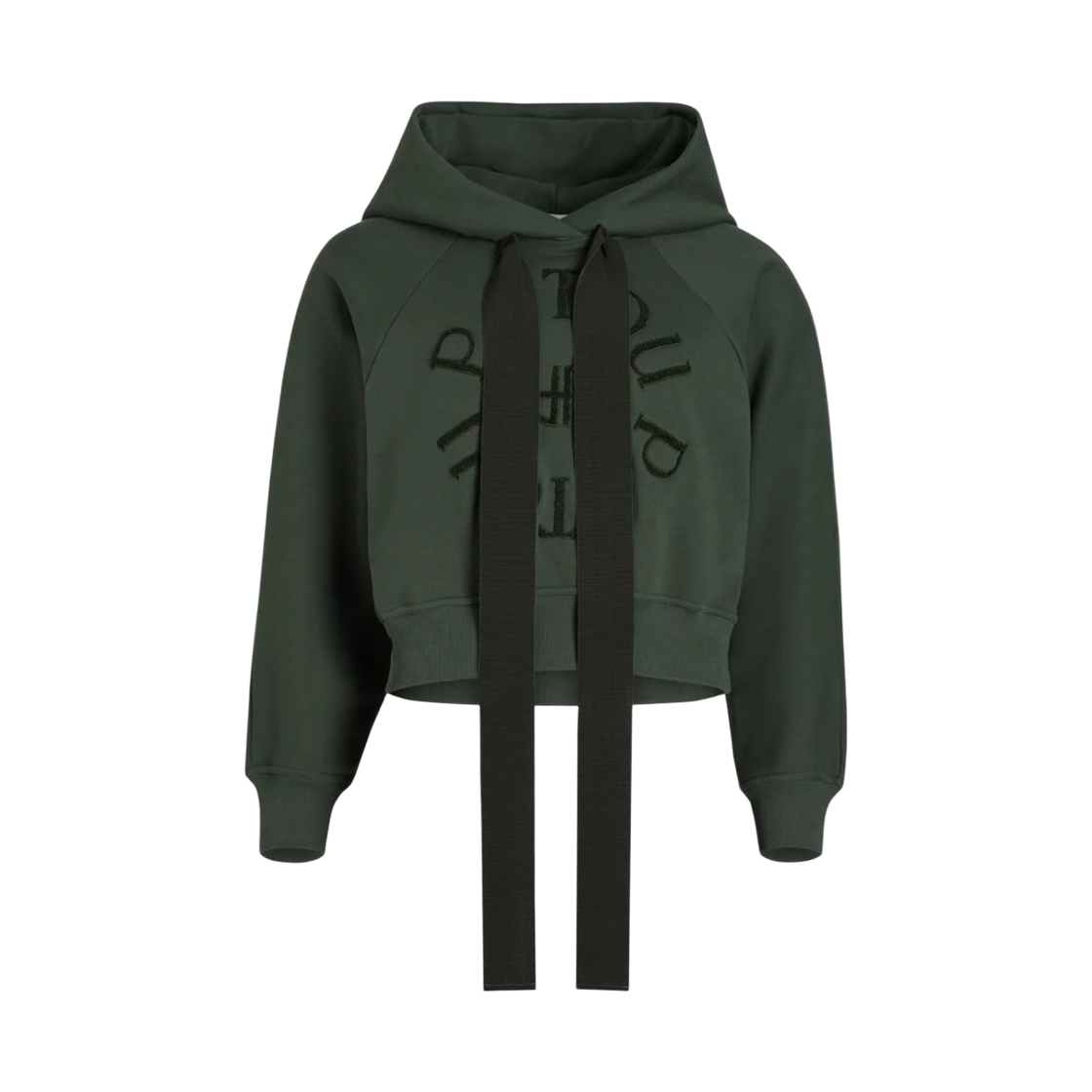 (W) 파투 오가닉 코튼 메달리온 후드 카키((W) Patou Organic Cotton Medallion Hoodie Khaki) - 1