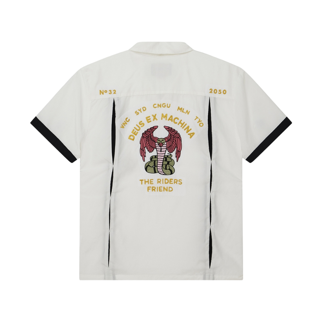 D261USH314010 [6% 적립] Deus Ex Machina Hisssterical Bowling Shirt White