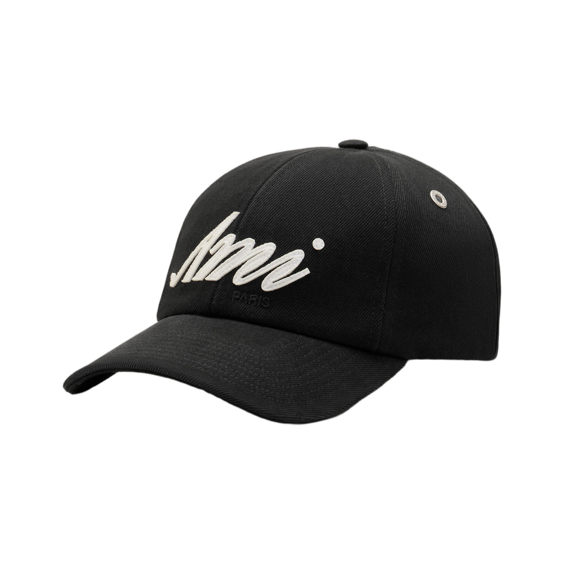 아미 블랙 코튼 아미 펠트 패치 캡 블랙(AMI Black Cotton Ami Felt Patch Cap Black) - 1