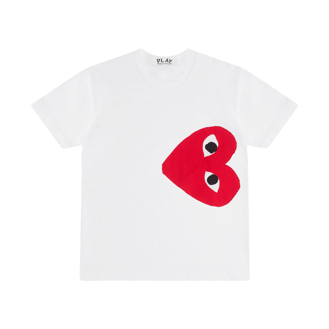 AX-T345-051-1 Play Comme des Garcons Side Red Heart T-Shirt White