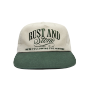 Rust And Stone Arch Logo Ball Cap Ivory Green