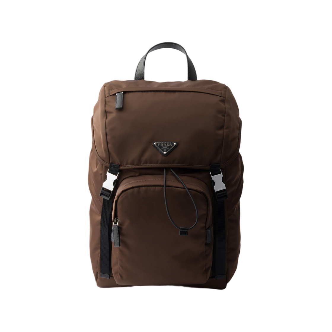 2VZ135-2DMG-F0038 Prada Re-Nylon And Saffiano Leather Backpack Sienna