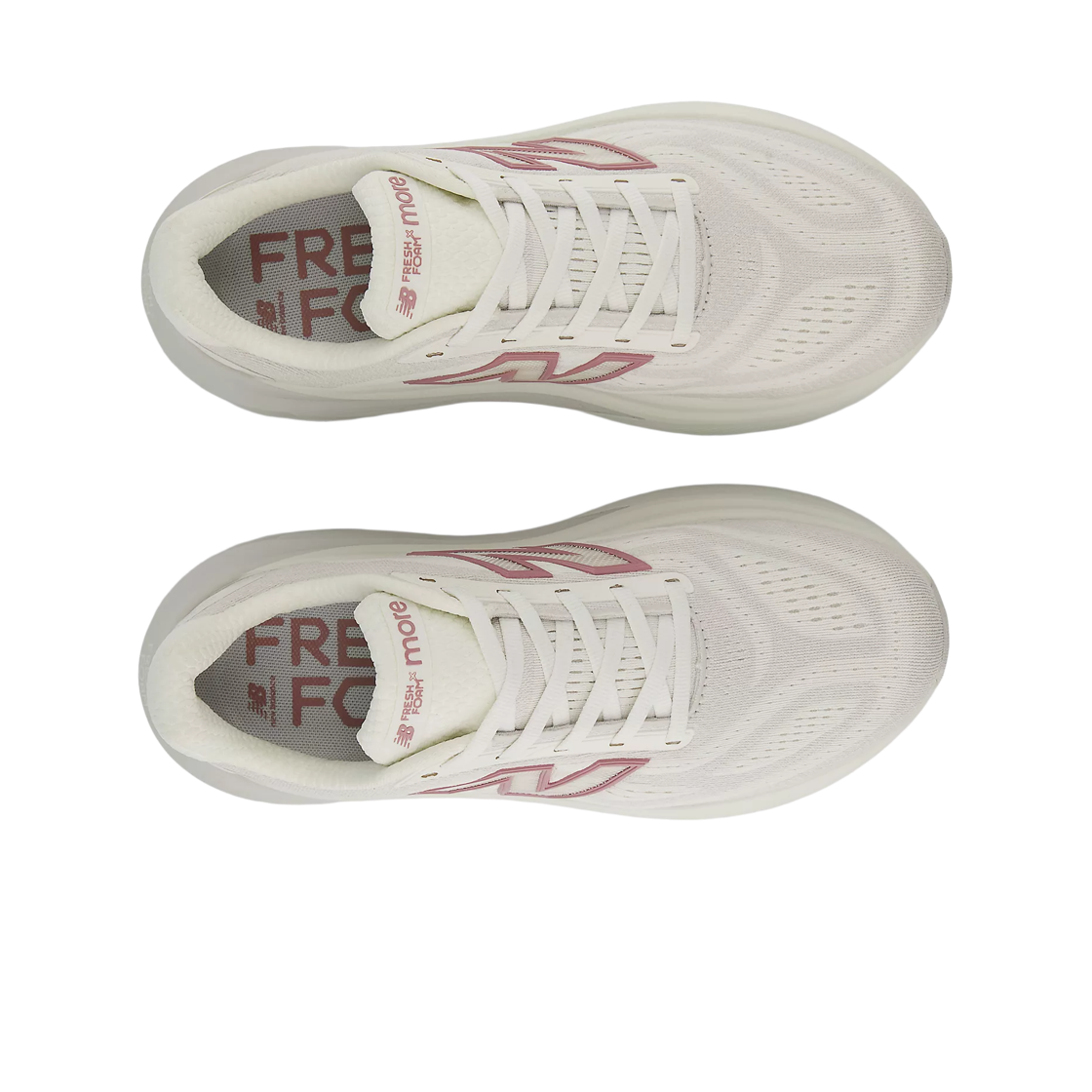 (W) 뉴발란스 프레쉬 폼 모어 v6 씨 솔트 로즈우드 그레이 매터 - D 와이드((W) New Balance Fresh Foam More v6 Sea Salt Rosewood Grey Matter - D Wide) - 2