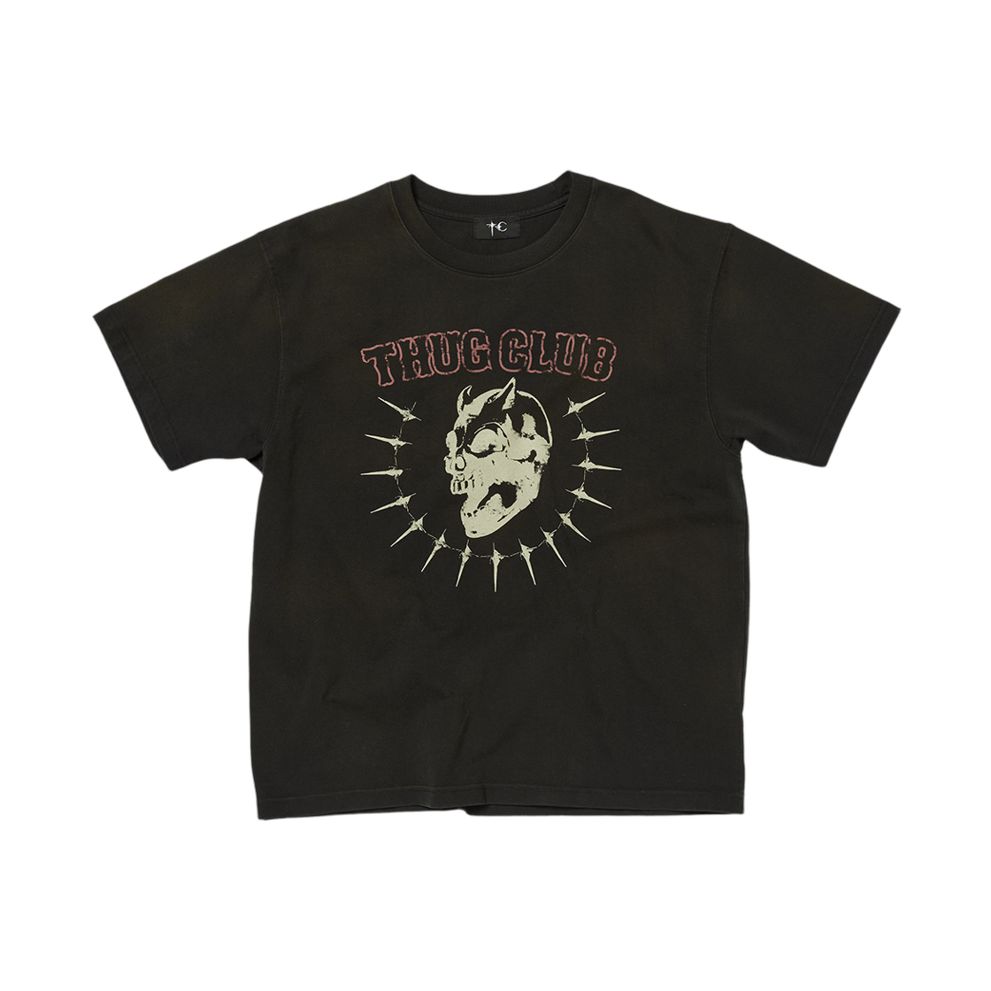 떠그 클럽 빈티지 라이딩 스컬 티셔츠 블랙(Thug Club Vintage Riding Skull T-Shirt Black)
