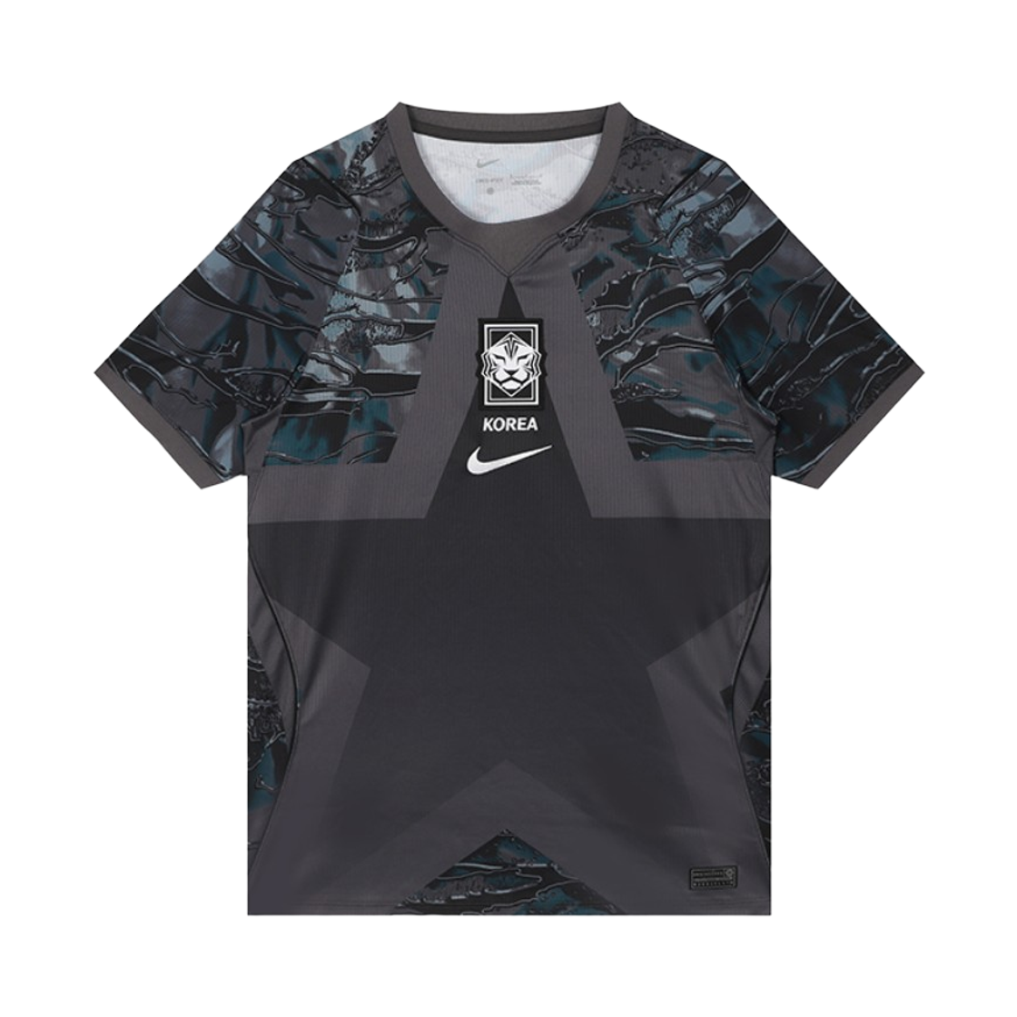 IR0928-010 (Kids) Nike Korea 2026 Stadium Goalkeeper Dri-Fit Football Replica Short Sleeve Jersey Black Medium Ash (IR0928-010) (Non Marking Ver.)
