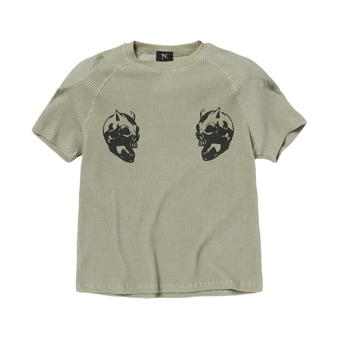 떠그 클럽 벌크 숄더 와플 티셔츠 카키(Thug Club Bulk Shoulder Waffle T-Shirt Khaki) - 1