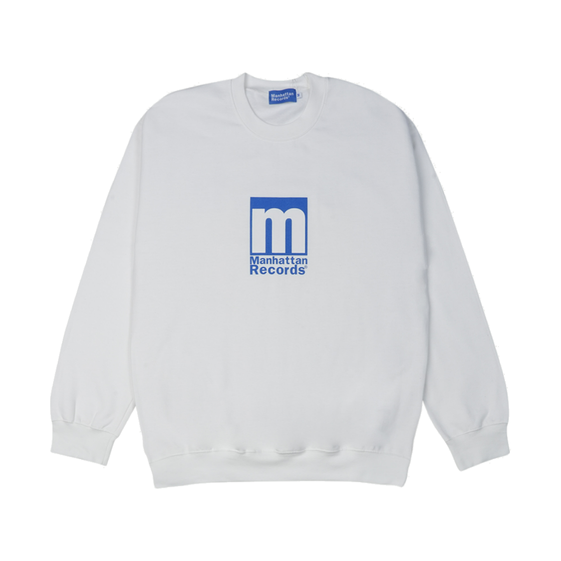 맨하탄 레코즈 박스 로고 크루넥 - 화이트(Manhattan Records Box Logo Crew Neck - White)