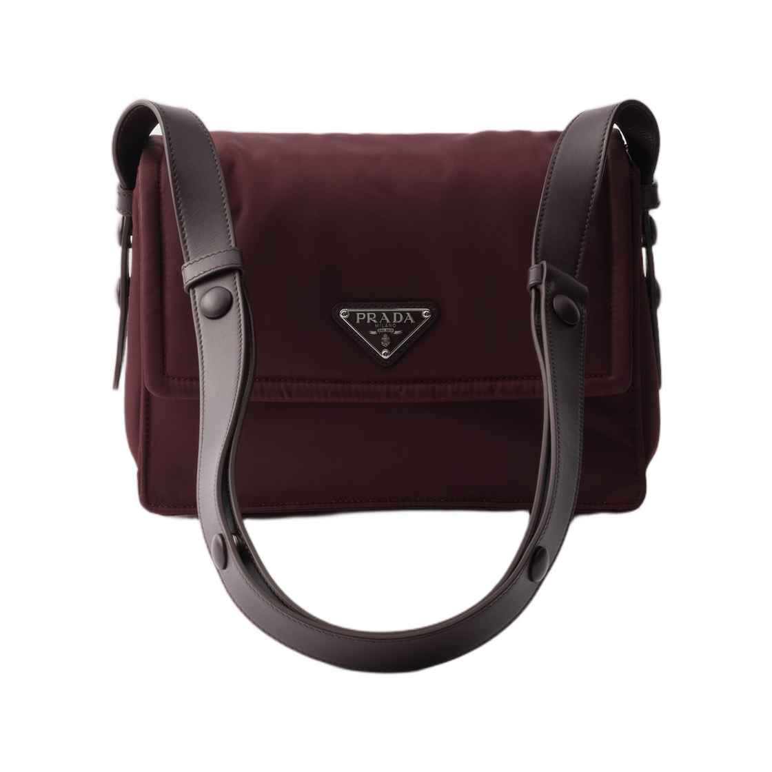 프라다 트래블러 스몰 패딩 리나일론 숄더백 버건디(Prada Traveller Small Padded Re-Nylon Shoulder Bag Burgundy)