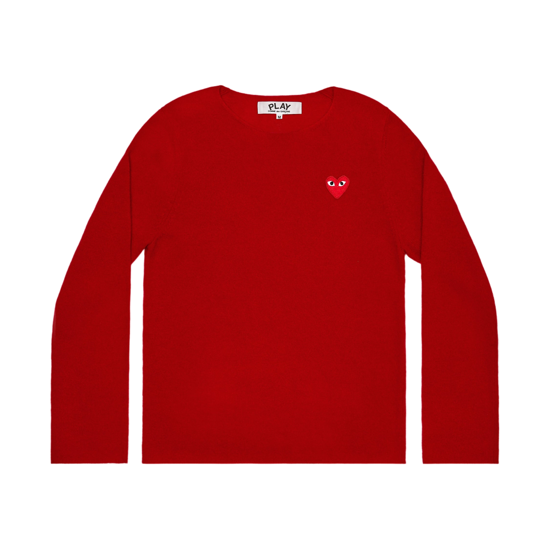 AZ-N067-051-4 (W) Play Comme des Garcons Red Heart Crew Neck Sweater Red