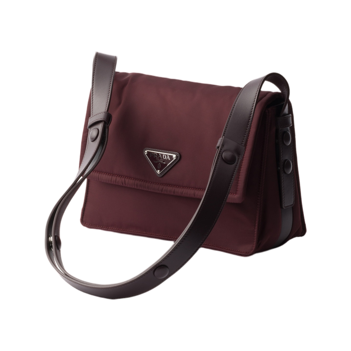프라다 트래블러 스몰 패딩 리나일론 숄더백 버건디(Prada Traveller Small Padded Re-Nylon Shoulder Bag Burgundy) - 3